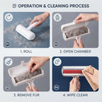 Pet Hair Remover Roller for Dogs & Cats, Self-Cleaning Fur Remover