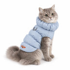 Padded Winter Dog & Cat Coat - Warm Quilted Pet Jacket with Leash Ring