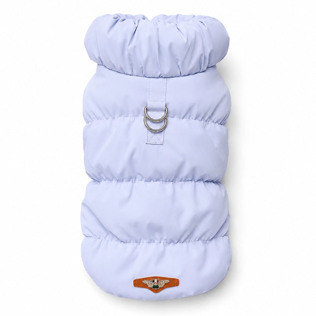 Padded Winter Dog & Cat Coat - Warm Quilted Pet Jacket with Leash Ring
