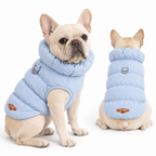 Padded Winter Dog & Cat Coat - Warm Quilted Pet Jacket with Leash Ring