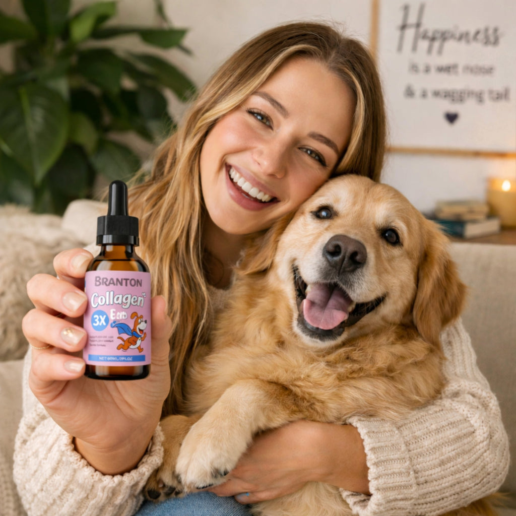 Pet Collagen Drops For Dogs 60ml Liquid Collagen Supplement Joint Mobility Skin Coat Support Hip Health Anti Aging Dog Vitamins Natural Pet Health Care Drops