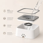 Pet Floating Water Bowl for Dogs & Cats – Anti-Spill Slow Drinking Water Dispenser with Filter