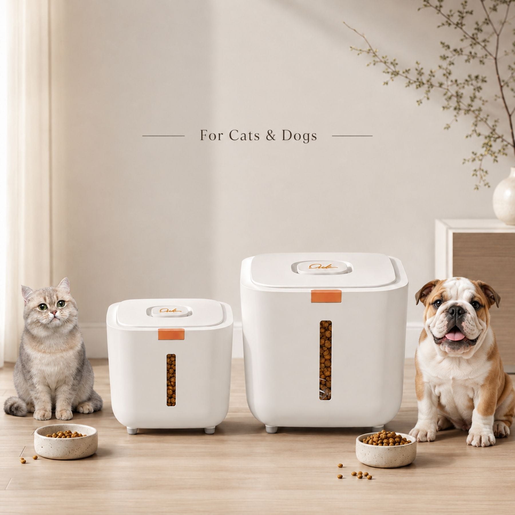 Pet Food Storage Container for Dog & Cat Dry Food, Sealed Kibble Box