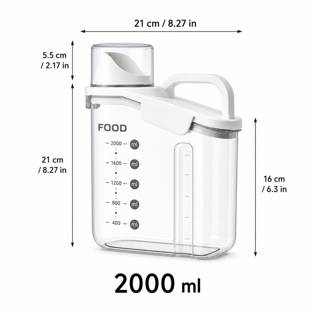 Pet Food Storage Container for Dog & Cat Food - Easy Pour Dispenser