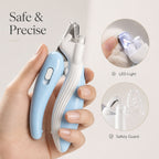 Pet Nail Clippers with LED Light – Dog & Cat Claw Trimmer with Safety Guard, Nail Catcher & Precision Grooming for Safe Home Pet Nail Care