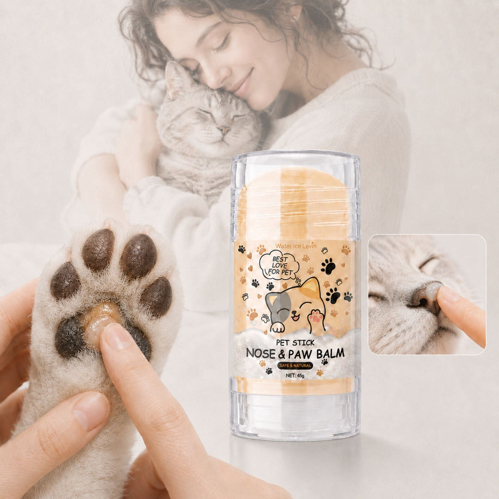 Pet Nose & Paw Balm Stick For Dogs Cats 45g Moisturizing Healing Paw Pad Nose Care Balm Dry Cracked Skin Repair Wax Natural Pet Skin Protection Hydrating Stick