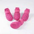 4 Pack Waterproof Silicone Dog Shoes - Rain, Dirt & Slip Resistant Boots