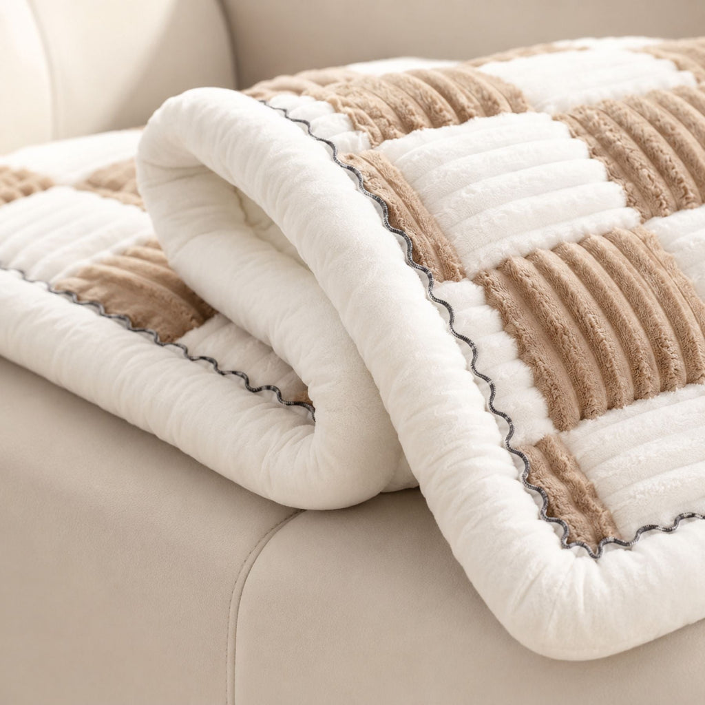 Plush Dog Sofa Mat & Cat Bed Cushion – Padded Pet Couch Mat for Sofas