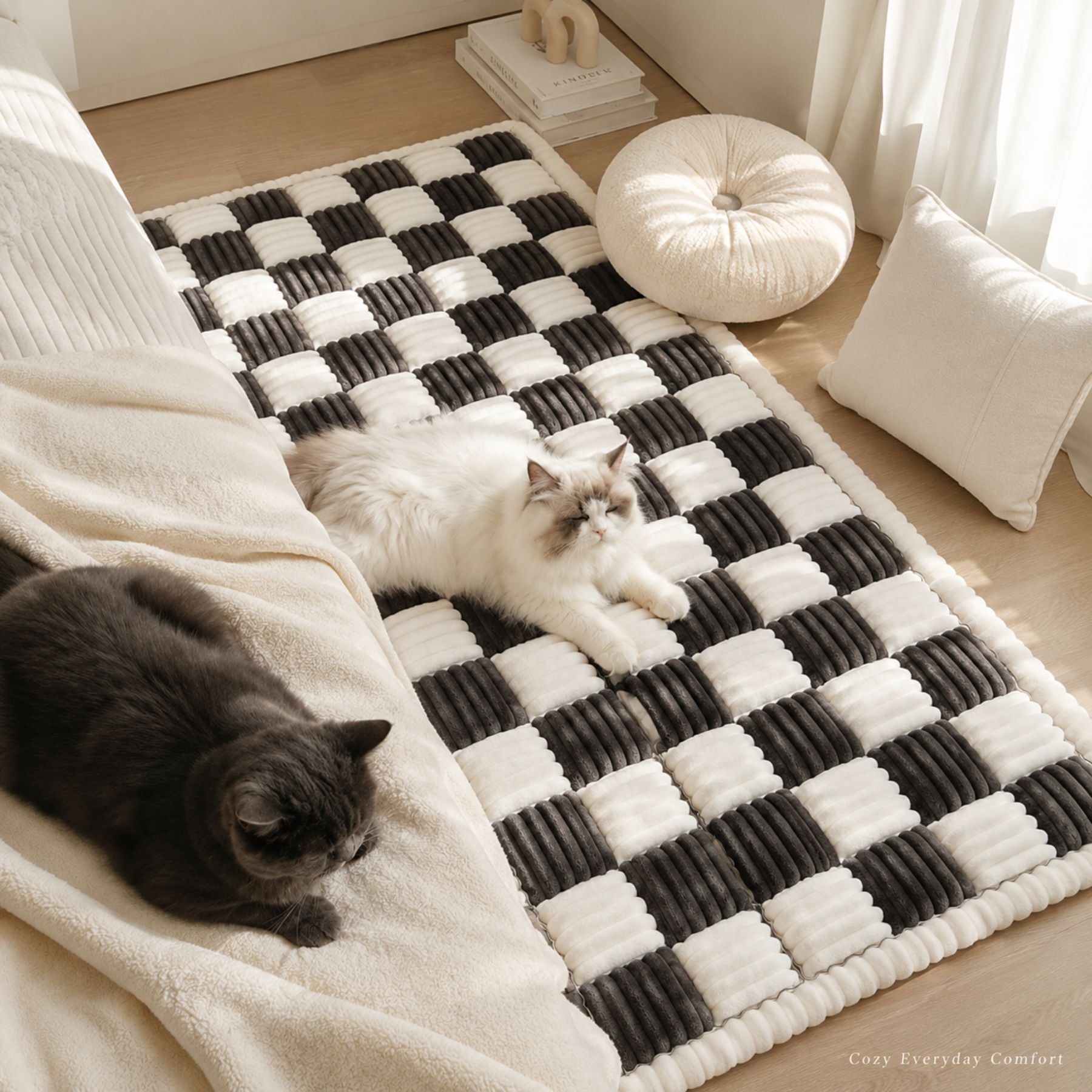 Plush Dog Sofa Mat & Cat Bed Cushion – Padded Pet Couch Mat for Sofas