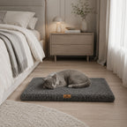 Plush Faux Fur Calming Dog Bed – Ultra Soft Washable Pet Mattress with Removable Cover