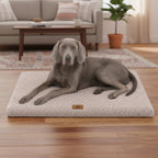 Plush Faux Fur Calming Dog Bed – Ultra Soft Washable Pet Mattress with Removable Cover