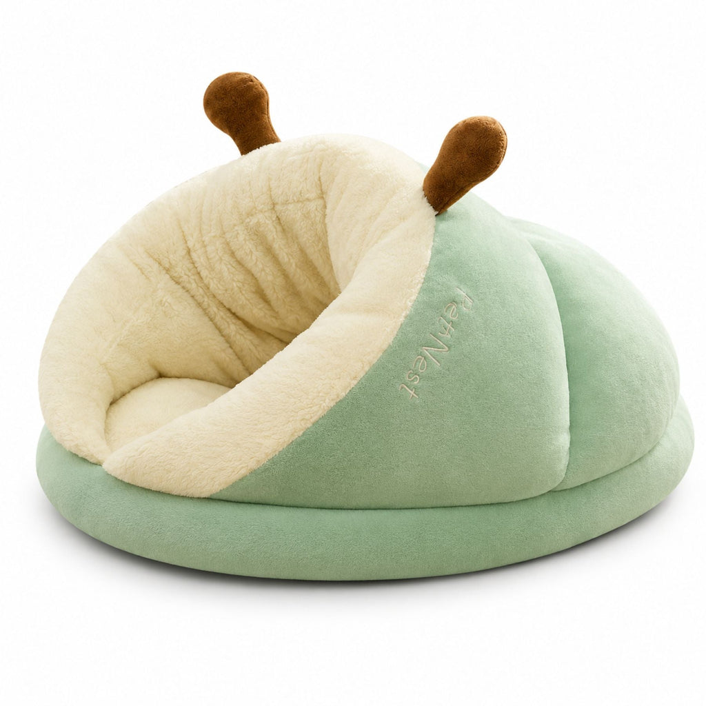 Hooded Cat Bed & Small Dog Cave Bed, Plush Cozy Pet Sleeping Nest