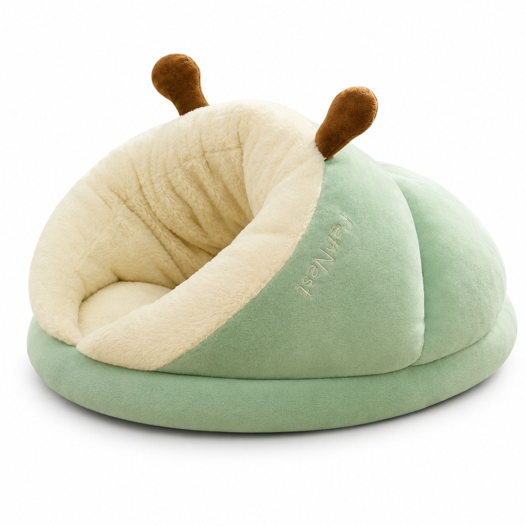Hooded Cat Bed & Small Dog Cave Bed, Plush Cozy Pet Sleeping Nest