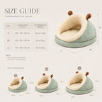 Hooded Cat Bed & Small Dog Cave Bed, Plush Cozy Pet Sleeping Nest