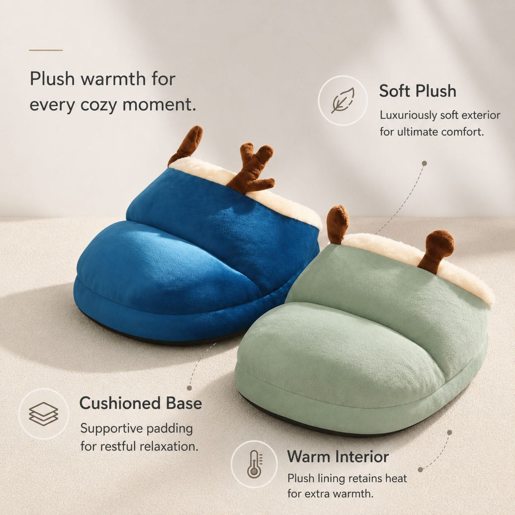 Hooded Cat Bed & Small Dog Cave Bed, Plush Cozy Pet Sleeping Nest