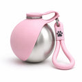 Portable Stainless Steel Dog Water Bottle with Silicone Drinking Bowl – Leakproof Travel Water Dispenser for Dogs & Pets