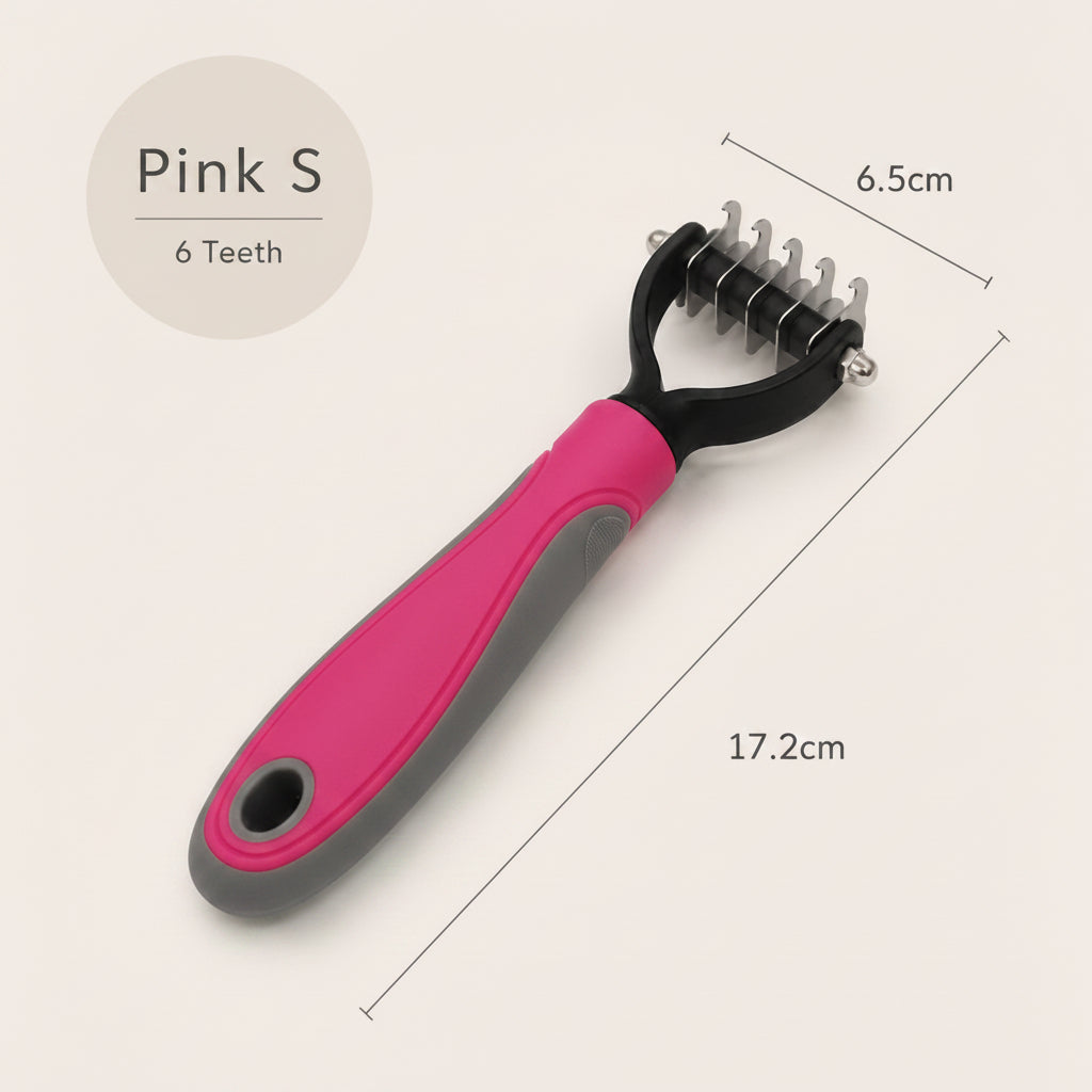Professional Pet Deshedding Brush for Dogs & Cats – Dual-Sided Undercoat Rake & Dematting Comb, Grooming Tool for Shedding, Tangles & Loose Hair Removal