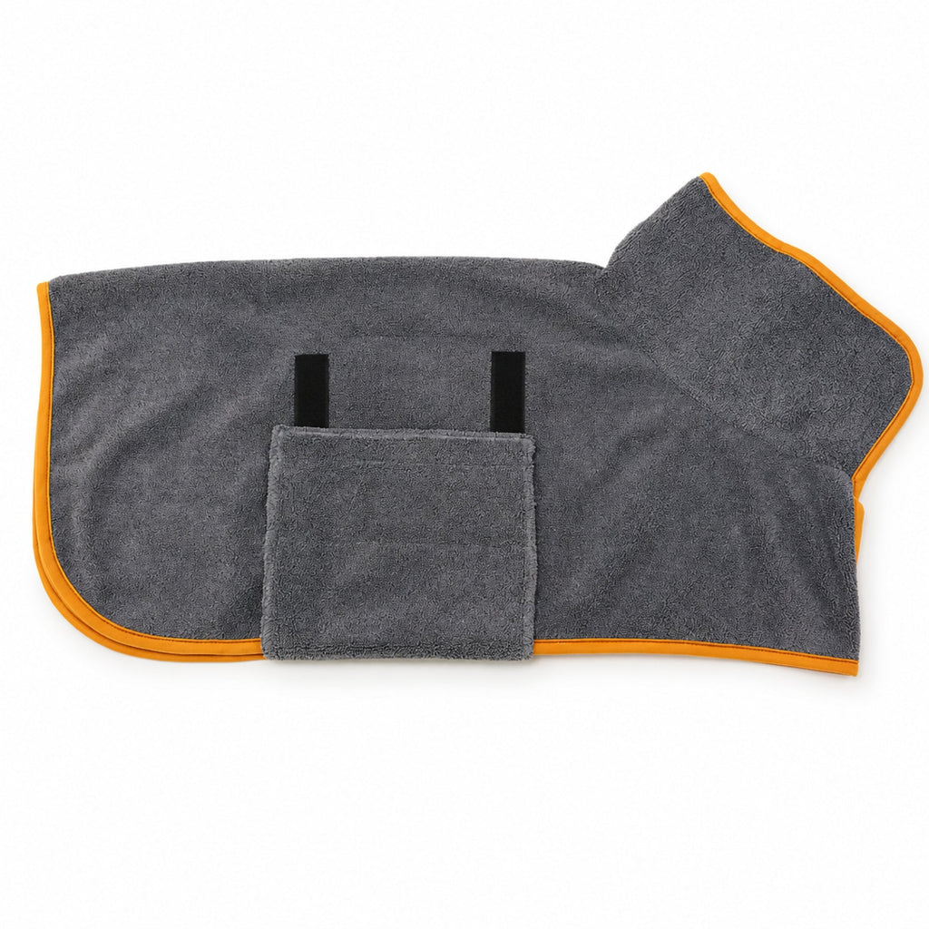 Quick Dry Dog Bathrobe Towel – Absorbent Microfiber Pet Drying Robe