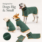 Quick Drying Microfiber Dog Bathrobe Towel with Adjustable Straps for Dogs and Cats