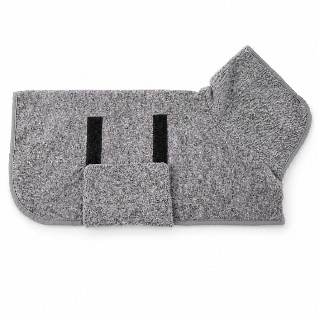 Quick Drying Microfiber Dog Bathrobe Towel with Adjustable Straps for Dogs and Cats