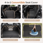 Quilted Dog Car Seat Cover Hammock for Back Seat
