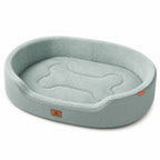 Raised Edge Plush Dog Bed with Non-Slip Base – Sofa Style Pet Couch Bed for Dogs & Cats, Soft Calming Orthopedic Pet Bed for Small Medium Large Pets