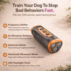 Rechargeable Ultrasonic Dog Training Device with LED Flashlight Tool