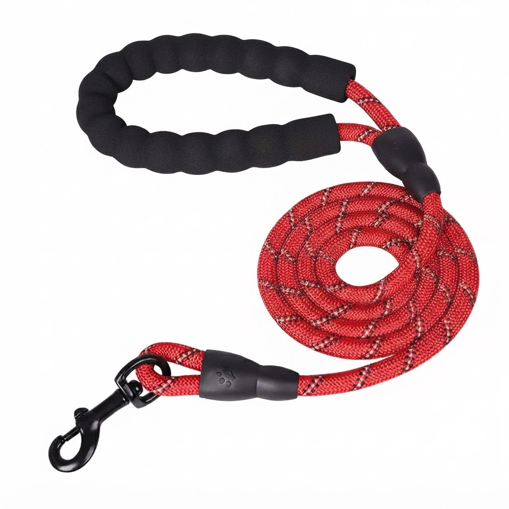Reflective Dog Leash - Padded Handle - Heavy Duty Rope For Strong Dogs