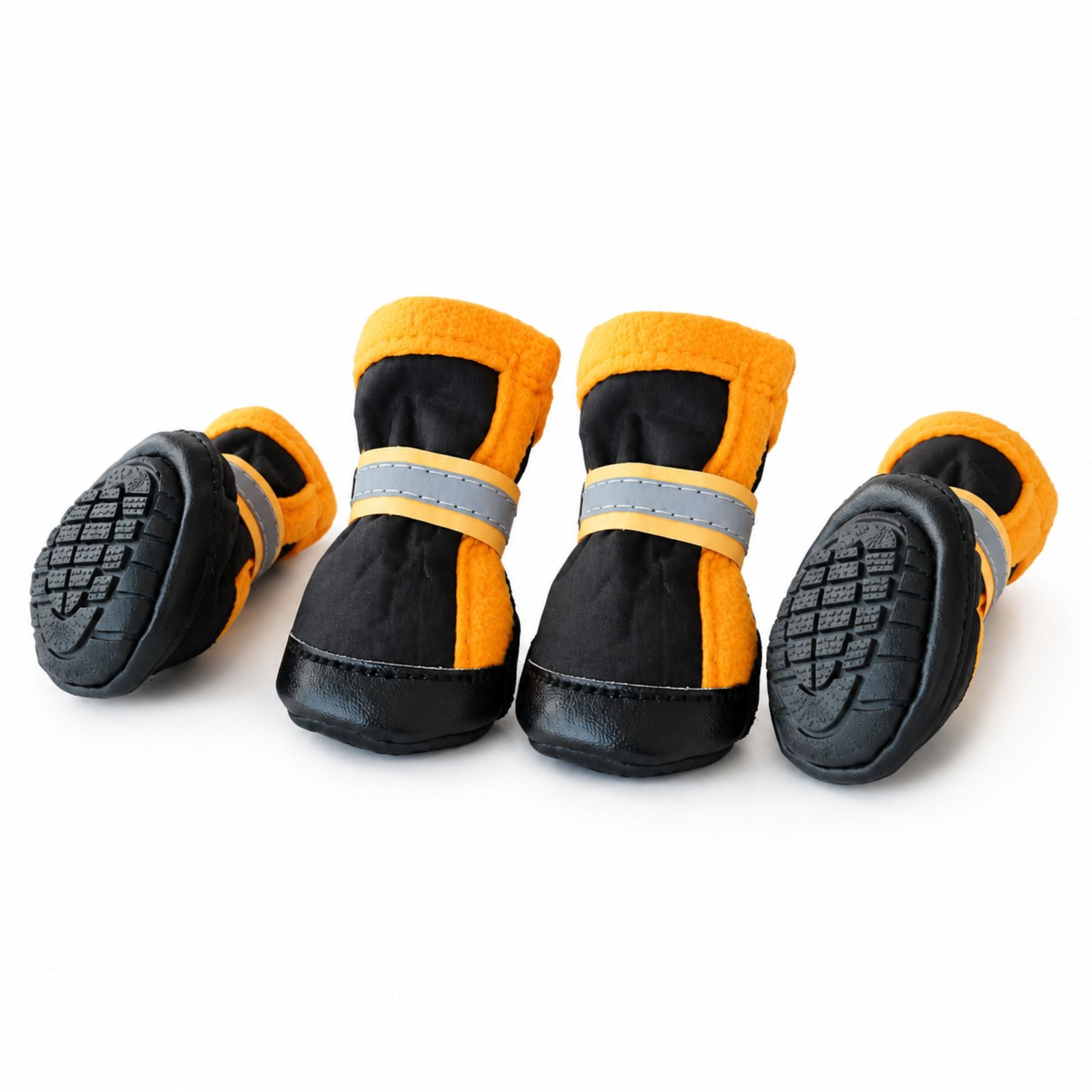 Reflective Anti-Slip Dog Shoes 4PCS – Adjustable Waterproof Paw Protector Boots for Small, Medium & Large Dogs, Non-Slip Outdoor Dog Booties for Walking, Hiking & Hot Pavement Protection