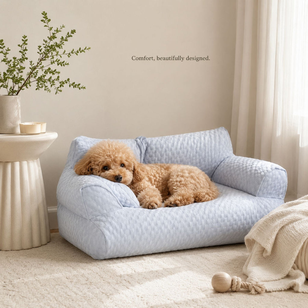 Removable Washable Pet Sofa Bed for Dogs & Cats – Soft Quilted Indoor Cushion Bed, Cozy Orthopedic Pet Couch with Non-Slip Bottom