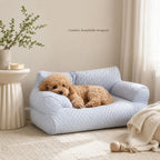 Removable Washable Pet Sofa Bed for Dogs & Cats – Soft Quilted Indoor Cushion Bed, Cozy Orthopedic Pet Couch with Non-Slip Bottom