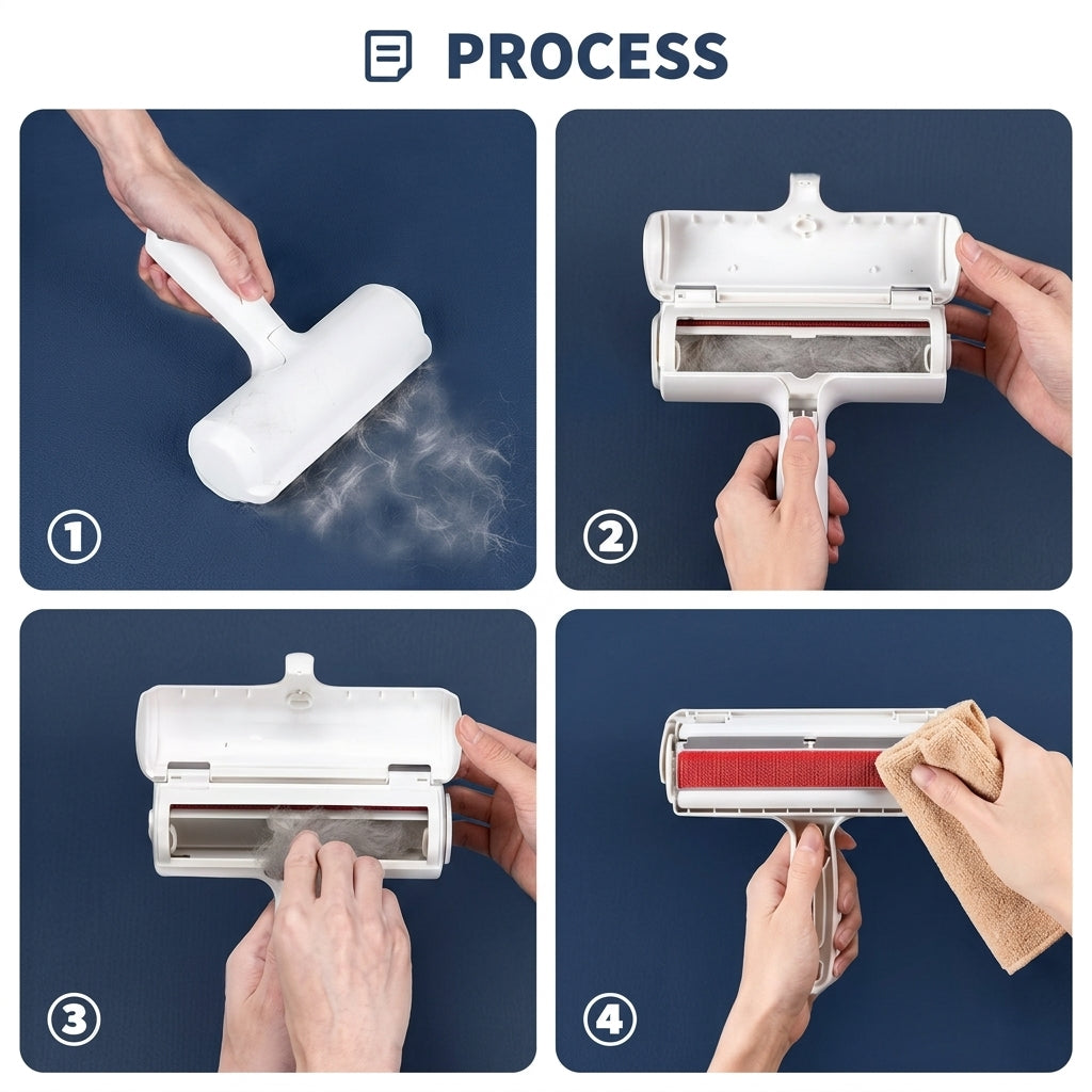 Pet Hair Remover Roller for Dogs & Cats, Self-Cleaning Fur Remover