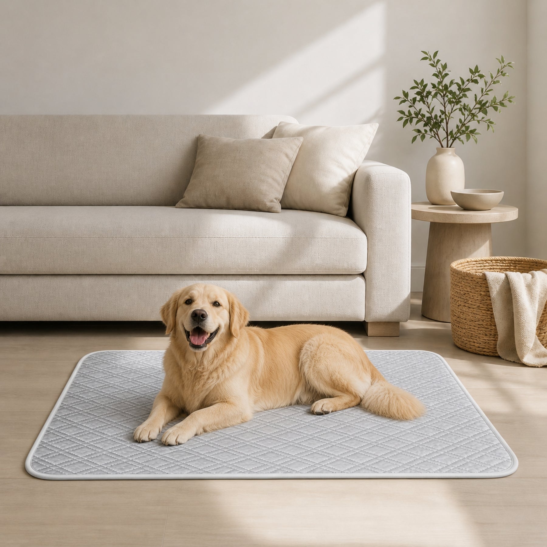 Reusable Washable Pet Training Pads (2 Pack) – Leakproof Dog Pee Pads with Anti-Slip Bottom, Quick-Dry Absorbent Puppy Training Mat for Indoor Use