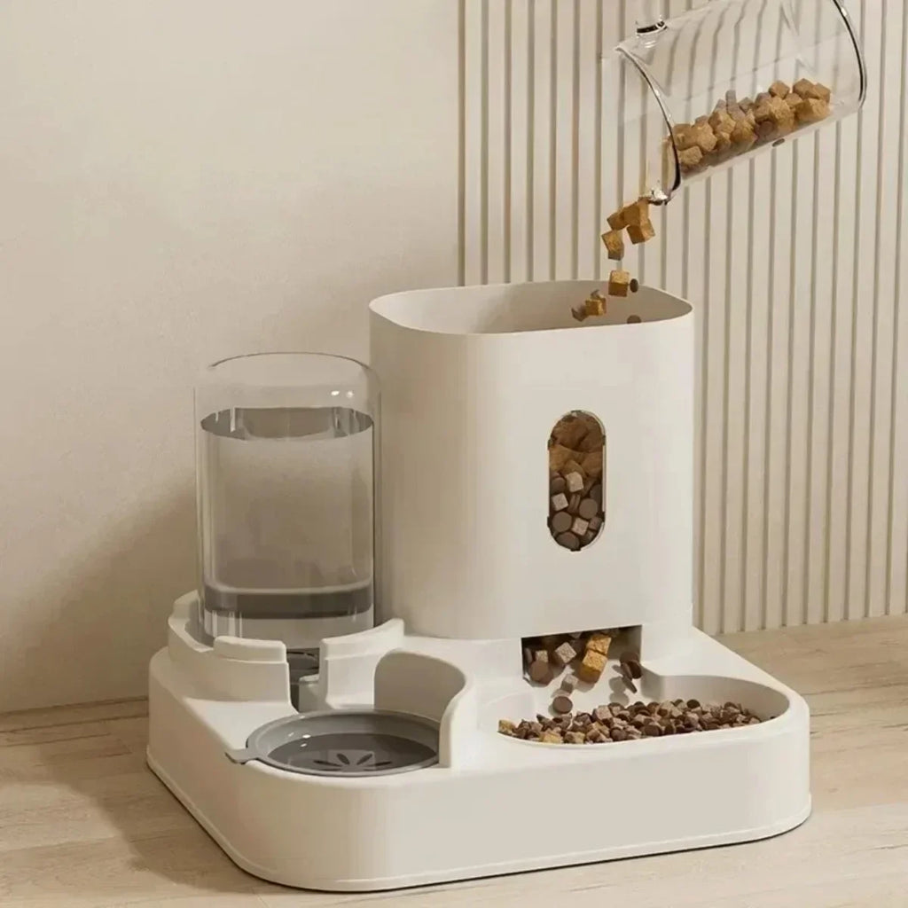 Automatic Pet Feeder & Water Fountain – Large Capacity Dog & Cat Food Storage Dispenser