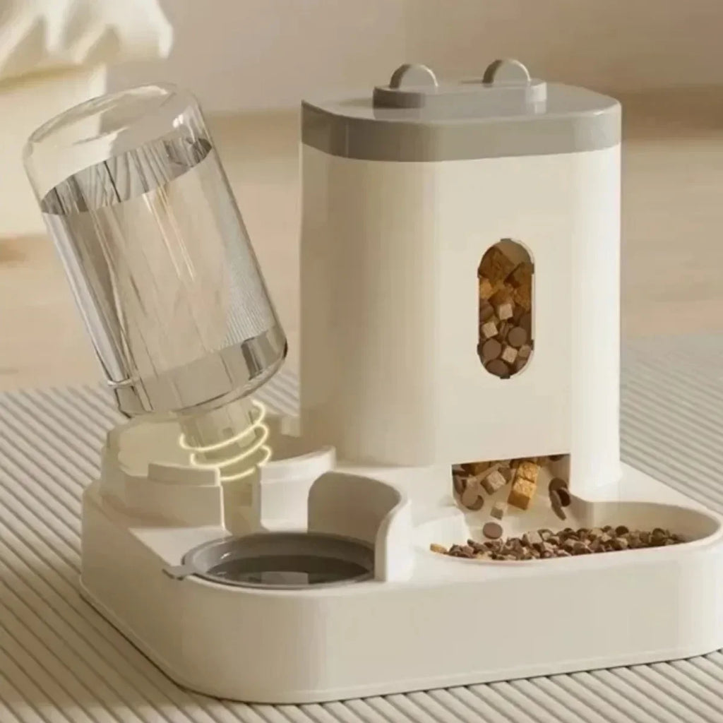 Automatic Pet Feeder & Water Fountain – Large Capacity Dog & Cat Food Storage Dispenser