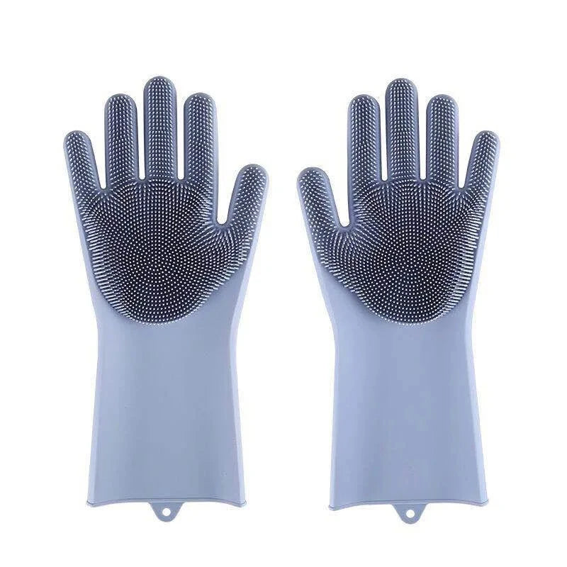 Pet Grooming Cleaning Gloves for Dogs & Cats – Silicone Bathing Shampoo Scrubber & Hair Removal Glove, Multi-Purpose Deshedding & Massage Grooming Tool