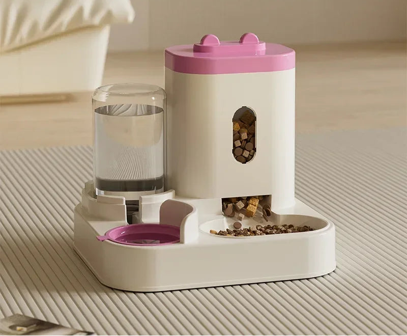 Automatic Pet Feeder & Water Fountain – Large Capacity Dog & Cat Food Storage Dispenser