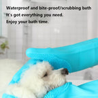 Pet Grooming Cleaning Gloves for Dogs & Cats – Silicone Bathing Shampoo Scrubber & Hair Removal Glove, Multi-Purpose Deshedding & Massage Grooming Tool