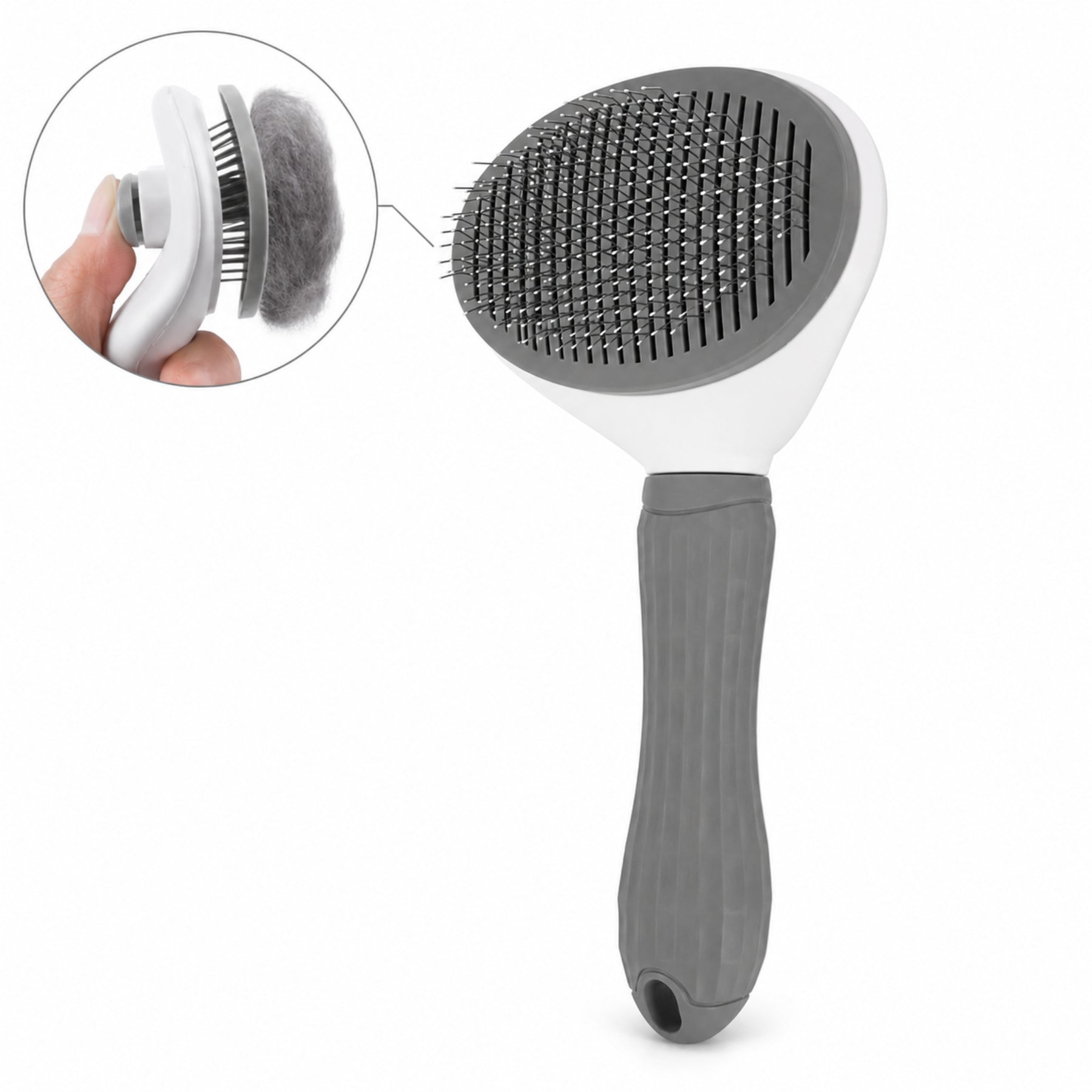 Self-Cleaning Pet Grooming Brush for Dogs & Cats – Durable Deshedding Brush with One-Click Hair Removal for Long & Short Hair Pets