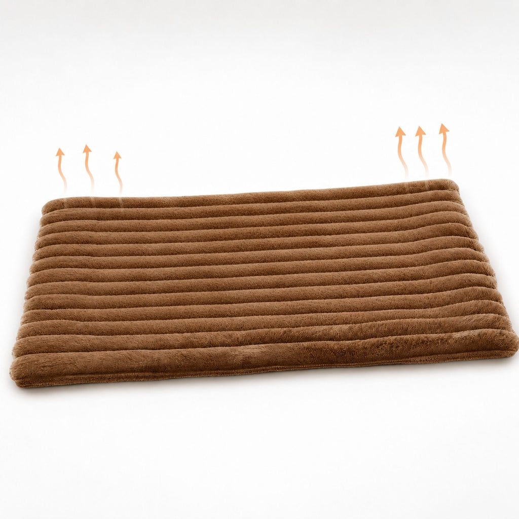 Self-Warming Pet Mat for Cats & Dogs, Plush Fleece Cozy Sleeping Pad