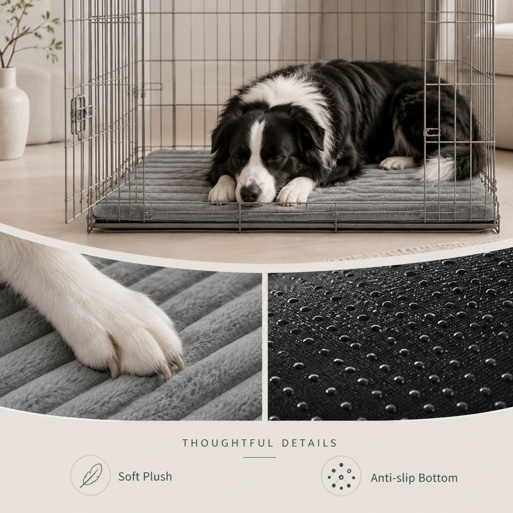 Self-Warming Pet Mat for Cats & Dogs, Plush Fleece Cozy Sleeping Pad