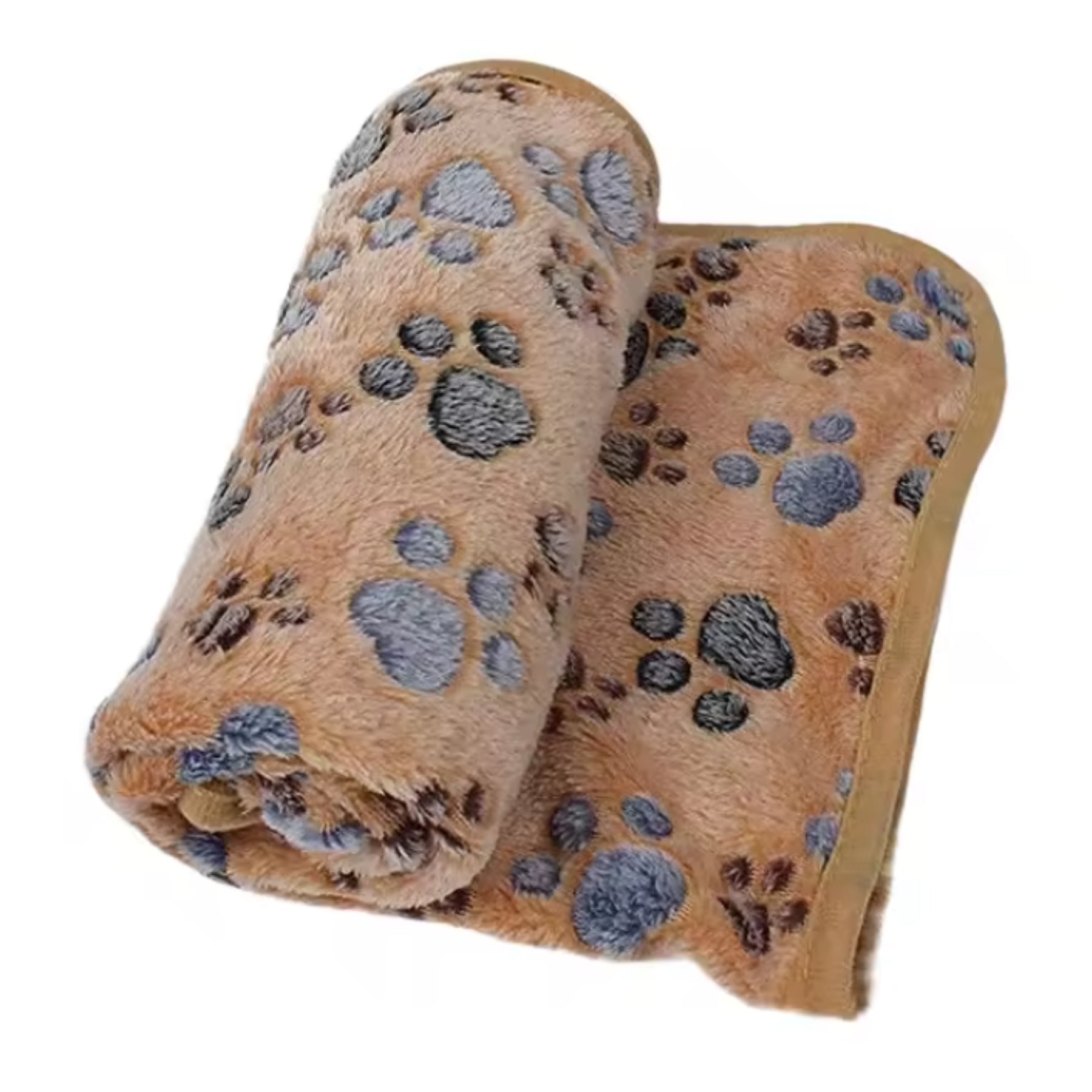 Soft Plush Pet Blanket for Dogs & Cats – Paw Print Fleece Pet Mat, Cozy Warm Washable Dog & Cat Sleeping Blanket for Sofa, Bed & Crate Use
