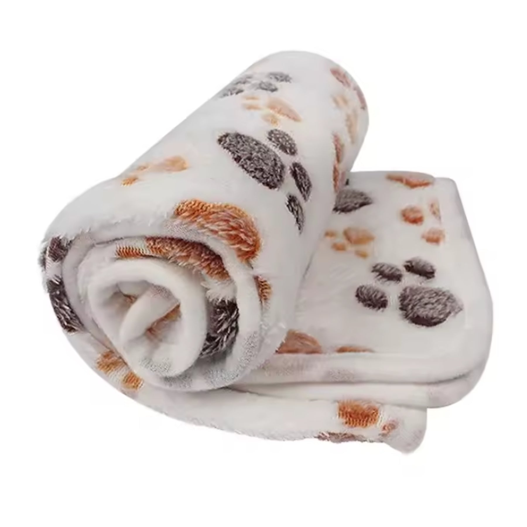 Soft Plush Pet Blanket for Dogs & Cats – Paw Print Fleece Pet Mat, Cozy Warm Washable Dog & Cat Sleeping Blanket for Sofa, Bed & Crate Use