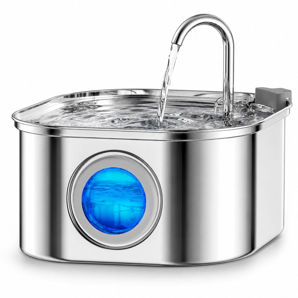 Automatic Stainless Steel Pet Water Fountain 3.2L 108oz for Dogs & Cats