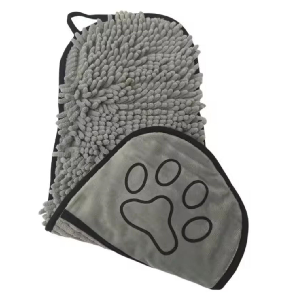 Super Absorbent Pet Drying Towel Glove Soft Chenille Dog Cat Bath Towel Quick Drying Microfiber Mitt Grooming Cleaning Pet Accessories Washable Fast Water Absorbing Mitt