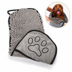 Super Absorbent Pet Drying Towel Glove Soft Chenille Dog Cat Bath Towel Quick Drying Microfiber Mitt Grooming Cleaning Pet Accessories Washable Fast Water Absorbing Mitt