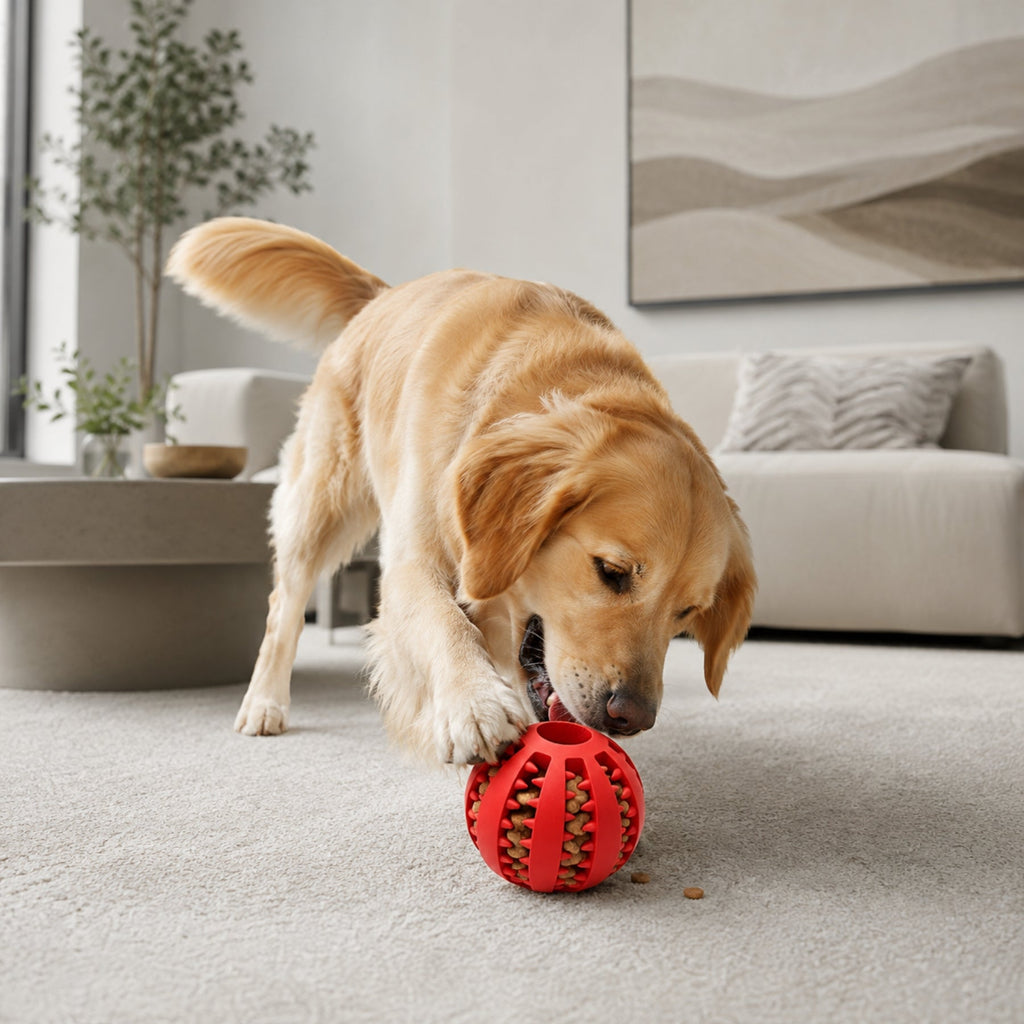 Treat Dispensing Dog Toy Ball – Interactive Puzzle Feeder for Dogs, Slow Treat Release Chew Ball for Mental Stimulation & Training