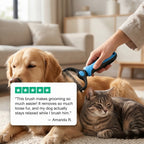 Dog & Cat Deshedding Brush – Dual-Sided Undercoat Rake for Loose Hair