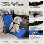 Waterproof Pet Car Seat Cover Mat for Dogs & Cats – 600D Oxford Rear Seat Protector, Non-Slip Hammock Dog Car Seat Cover, Scratch Proof Pet Travel Seat Liner for SUV, Truck & Car