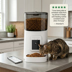 Automatic Pet Feeder for Cats & Dogs - WiFi App, Timed Meals & More